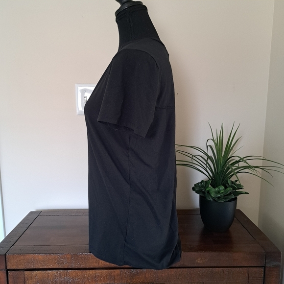 Lole Black V-neck Performance Tee Small Women's Short Sleeved Active T-shirt - Picture 6 of 10